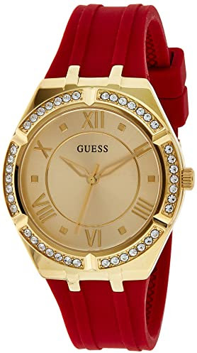 GUESS Femmes Analogique Quartz Montre avec Bracelet en Silicone GW0034L6