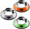 YOUYIKE® 3 Pièces Gamelle Chat,Inoxydable Bols Chat Alimentaire en Acier Antidérapantes avec Base en Caoutchouc,Bol pour Animaux,Gamelles d'eau pour Chatpour Chiots Hamsters Lapins Petits Animaux (3)