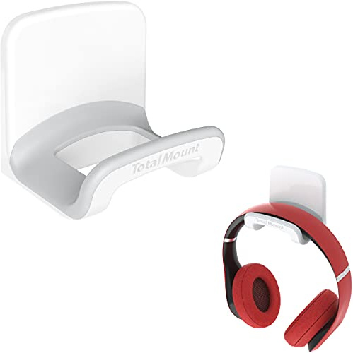 TotalMount Headphone Holder – Includes Removable Adhesive Strips (White)