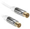 SBS Cavo Antenna TV, Cavo Antenna, Maschio Femmina, 1.8 Metri, 120 dB, in Tessuto, Connettori Dorati, Adattatore Maschio Maschio Incluso, per TV, Smart TV, decoder, Digitale Terrestre