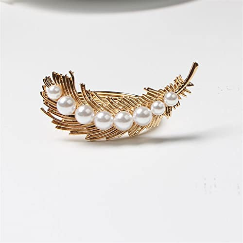 Serviette Ring Perle Pea Pflanze Serviette Schnalle Metall Feder Serviette Ring Hotelzubehör (Color : Gold)