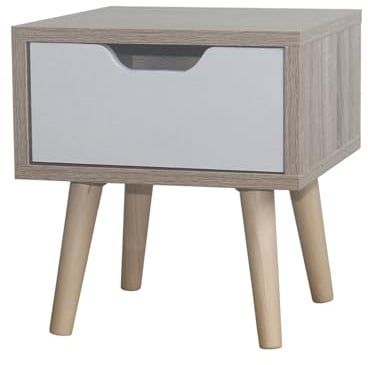 HTI living Nachtschrank 1 Schublade Thekla 29325 Nachttisch 1 Schublade Sonoma-Weiß