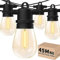 Yuucio 45M Catena Luminosa Esterno,S14 Giardino Catena Luci Stringa Esterni IP65 Impermeabile con 45+3 LED Lampadine Catena Luci da per Giardino Pergole Balcone Cortili