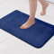 MIULEE Einfarbige Badematte Memoryschaum Badteppich Badezimmerteppich Duschvorleger Teppich Badvorleger Duschmatte Deko Fussmatte rutschfeste Matte für Badezimmer Wohnzimmer 60x90 cm Blau