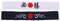 Mobestech 2PCS Japanische Stirnband Bushido Hachimaki Stirnband Samurai Karate Stirnbandkoch Bandana für Sporttraining Cooking Küchenversorgung (Blau+ Weiß)