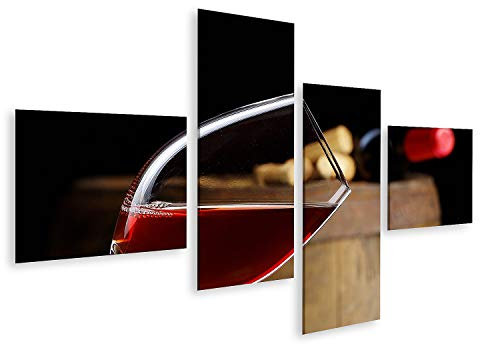 islandburner Quadro su tela Bicchiere di vino con barile Quadri Stampe x soggiorno