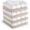KitchenAid Albany Geschirrtuch-Set, Baumwollmischung, Milchshake/Weiß, 30,5 x 30,5 cm, 8 Stück
