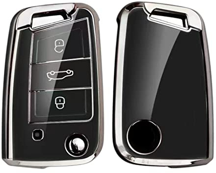 Z.MYUKI】kompatibel mit Tiguan Schlüsselhülle mit Schlüsselanhänger für VW Tiguan 2 MK2 | R-Line | Allspace 2016-2022 2023 Zubehör Key Case