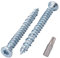 SKIR'CO Lot de 60 vis à béton plaquées zinc 7,5 x 72 mm, tête fraisée, vis de maçonnerie, vis de fixation pour cadre
