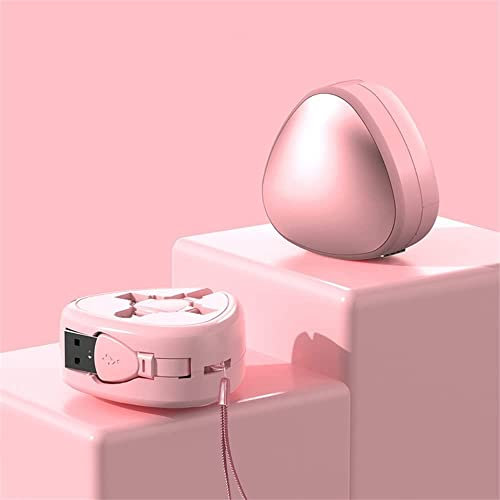 JingYueHT Rouleau de câble de charge télescopique 3 en 1 de 120 W, câble de charge multiple, rouleau de câble de charge 3 en 1 (rose)