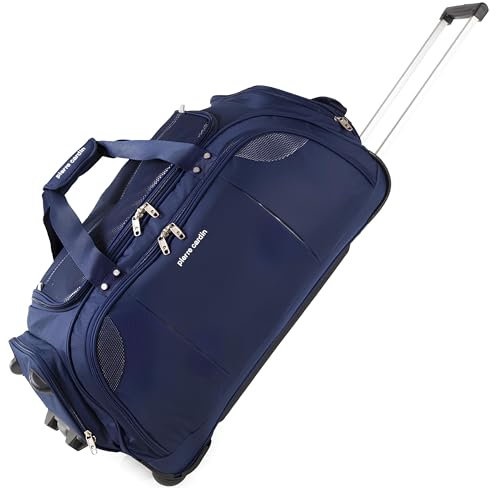 Leichte große Reisetasche mit Rädern – Rolltasche von Pierre Cardin,langlebige und belastungsgeprüfte Skate-Räder,Trolley & Grab Carry Optionen, Medium Navy 26, Rollkoffer