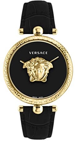 Versace Damen-Armbanduhr, Palazzo Empire, goldfarben, 39 mm, Schwarz, Palazzo Empire