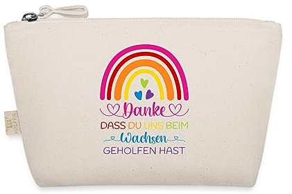 Spreadshirt Beim Wachsen Geholfen Danke Abschied Täschchen, One size, Natur