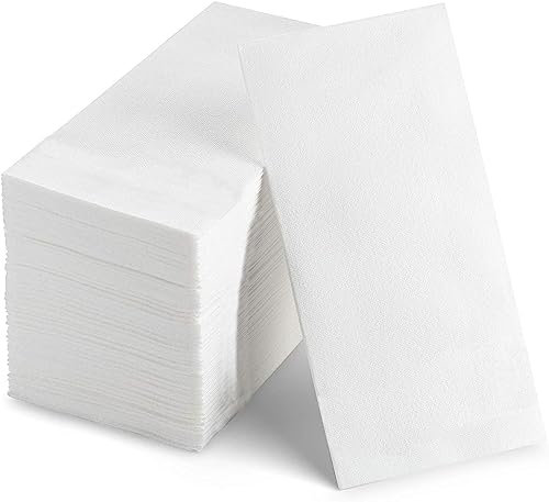 KMAKII Toallas desechables para invitados, toallas de mano con tacto de lino, servilletas de papel suaves, duraderas, absorbentes, para cocina, fiestas, baño, restaurante, eventos, paquete de 100,