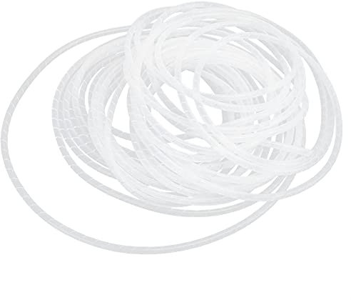Cordon D'enroulement De Fil en Spirale, Câble D'enroulement De Fil en Spirale, Tuyau De Manchon, Support D'organisateur De Câble Flexible, Gestion Blanc pour la Gestion des Harnais (Φ12-5m)