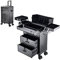 Professionell Schminkkoffer Groß Kosmetikkoffer Mit Rollen, Aluminium, Artist Train Case Trolley Makeup Organizer, Mit Sicherheitsschloss,Schwarz Kosmetikkoffer Mit Schubladen