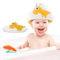 Kids Shower Cap, Adjustable Hair Washing Caps Ear Covers for Shower Hair Washing Shampoo Shield Baby Visor for Eyes and Ears Protector Bath Head Shield for Infant (Yellow)