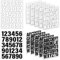 12 Sheets Iron-On Letters for Clothes - 500 Pcs Fabric Letters 2 Inch with A-Z Alphabet - Black & White