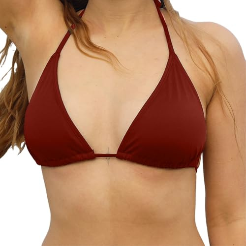 MYLILY Triangel Bikini Oberteil Damen | Neckholder mit herausnehmbaren Pads | für große Brüste & große Oberweite | für Pool & Strand | Oeko-TEX, Verstellbar, Hochwertig, Vegan