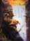 PSYWORK Schwarzlicht Poster | Flying High | 64x90cm | ungerahmt | Kunstdruck | Fantasy | Wandbild | Wandposter | Adler | Greifvogel