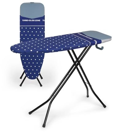 Vitapur Premium Bügelbrett mit Hochwertigem Bügelbezug - Stabiles & Höhenverstellbares Tischbügelbrett, Dampfbügelstation geeignet - Langlebiges Dampfbügelbrett, Ironing Board, Bügeltisch