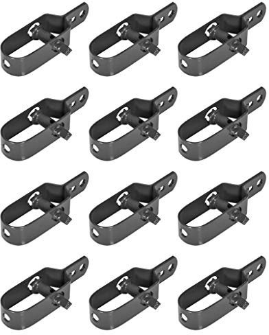 Hardware Fencing & Barriers Fence & Gate Accessories-Wire Tensioners for Chain-Link Fence 12 pcs 100 mm Grey