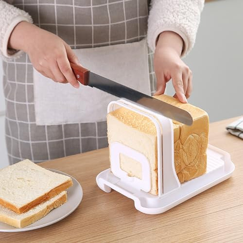 Bread Slicer, Multifunctional Sandwich/Toast Maker, Adjustable Manual Handhold Homemade Slicer for Cutting Bread Thickness Quick and Safe