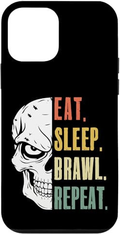 Eat Sleep Brawl Wiederhole lustige Videospieler-Spiele Hülle für iPhone 12 mini