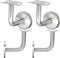 Porta corrimano, set 4 supporti corrimano in acciaio inox, attacco corrimano, per ringhiere scale, supporto a parete in legno con rosone di copertura