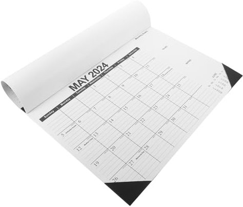 AUTSUPPL Wandkalender 2024–2025 stabiler Hängekalender englischer Monatskalender fürs Büro für die Schule zu Hause im Hotel