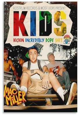 DAGUYS Hip Hop Rapper Mac Miller, K.I.D.S. Alben, Poster, 6 Bilder, Druck, Leinwand, Poster, Wandmalerei, Kunstposter, Dekoration, moderne Wohnkunstwerke, 20 x 30 cm