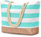 oscaurt Strandtasche Groß Reisetasche Wasserdicht Tote Bag Shopper Tasche Damen Umhängetasche mit Reißverschluss Arbeitstasche für Frauen