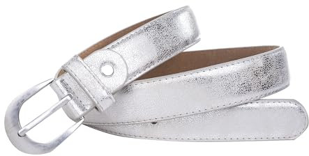 irisaa Damen Gürtel Jeansgürtel Jeans Belt Hüftgürtel mit Metallschnalle für Frauen Mädchen Jugendlich, Damen Taillengürtel 2020:Silber, Normale Gürtel Größe 80-105:105 CM