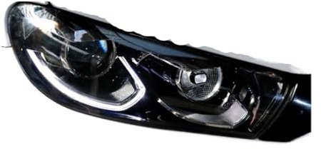 VWAUGDKPS LED Frontscheinwerfer Doppelscheinwerfer passend für Scirocco R 2009-2015 (Fit 1.4t)