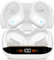 Cuffie Bluetooth, Auricolari Bluetooth 5.4 con Stereo HiFi, 75 Ore Display LED Auricolari Wireless con ENC Mic, IP7 Impermeabili Cuffiette Wireless con Gancio, Cuffie Senza Fili Sport Running, Bianco