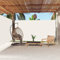 Snsowed Tenda da Sole Laterale Retrattile Crema 200x600 cm,Tenda da Sole Laterale,Anti UV Antivento Protezione Privacy per Balcone/Giardino-318007