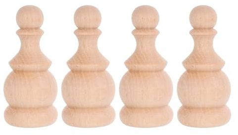 DECHOUS 4 pcs Unfinished Wood Finials Victorian Ball and Pointed Top Decorative Toppers for Wooden Posts Porch Posts Deck Railings and Staircase Newel Caps Solid Pine 2.95 X 1.38 X 1.38 in
