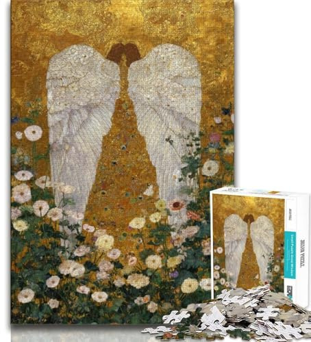 Puzzles für Erwachsene und Jugendliche 1000 Teile Goldener Engel 1000-teiliges Puzzle anspruchsvolles Spiel Geschenke für die ganze Familie 38x26cm