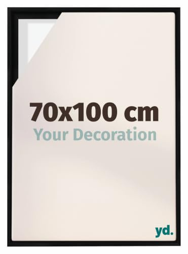 yd. Schattenfugenrahmen 70x100 Schwarz Matt - Rahmen für Leinwand - MDF Lyon