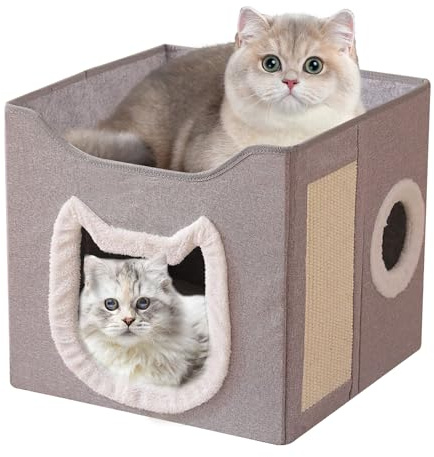 Katze Versteck 2-lagiges und 2-stöckiges Kratzpad mit integriertem