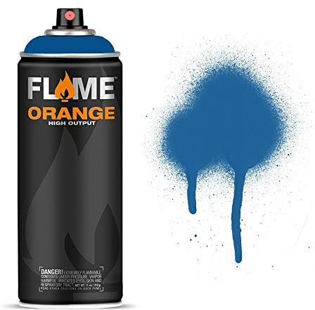Molotow Flame Orange Spray Paint - Matt Acrylic 400ml Can Signal Blue FO-512
