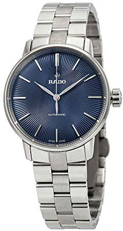 Rado Coupole Classic S Damenuhr Automatik blaues Zifferblatt R22862203, blau, Armband