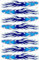 Flammen blau Sticker Aufkleber Folie 1 Blatt 270 mm x 180 mm wetterfest