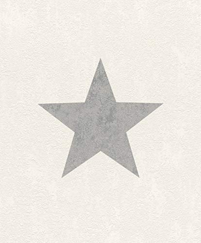 Rasch Papier peint intissé (jeune) Argenté/blanc 10,05 x 0,53 m Changement de papier peint 809329 Papier peint 10,05 0,53 m