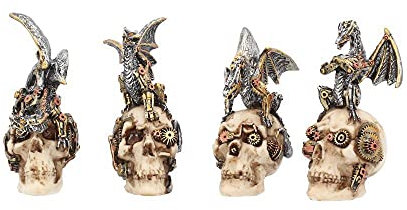 Nemesis Now Mind Machines Dekofiguren, 10,5 cm, Weiß, 4 Stück