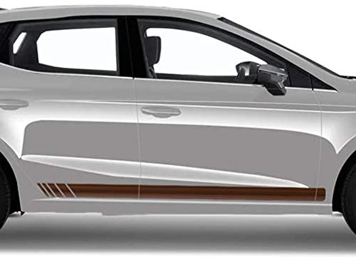 Auto-Dress Seitenstreifen, Aufkleber passend für Seat Ibiza - Motiv: Clean (Schwarz Glanz)