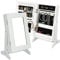 KADAX Portagioie specchio, 21 x 15 x 38,5 cm, scatola in MDF, portagioie con piedini, portagioie per catene, anelli (bianco)