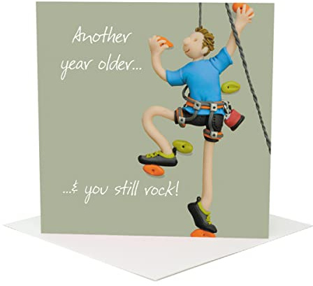 You still rock (männlich), eine Erica Sturla Geburtstagskarte von Holy Makrele, 150 mm quadratisch, gedruckt in Großbritannien an Bord aus nachhaltigen Quellen
