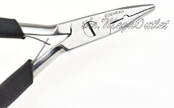 MAQNSCO Professional 5'' Hair Extension Pliers – Stainless Steel Tool for Bond Removal & Fitting – Precision Plier