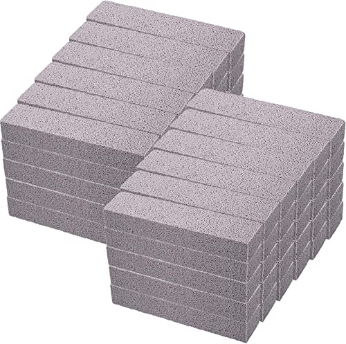Chengu 60 Pieces Pumice Stone for Cleaning, Pumice Stone Toilet Bowl Cleaner, Pool Pumices Bulk, Scouring Stones for Cleaning Oven, Bathroom Tile, Kitchen, Hard Water Stain Remover, 5.9 x 1.4 x 0.9 in
